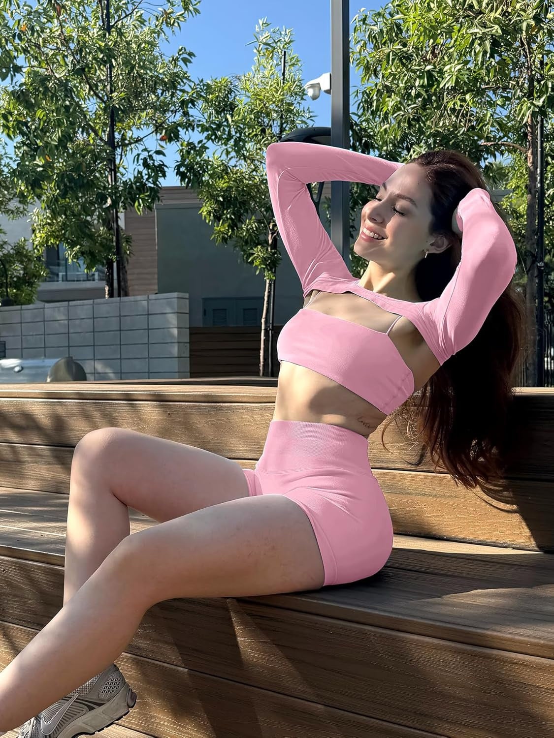 Seamless Long Sleeve Shrug for Women Gym Crop Top Workout Cropped Sports Bolero