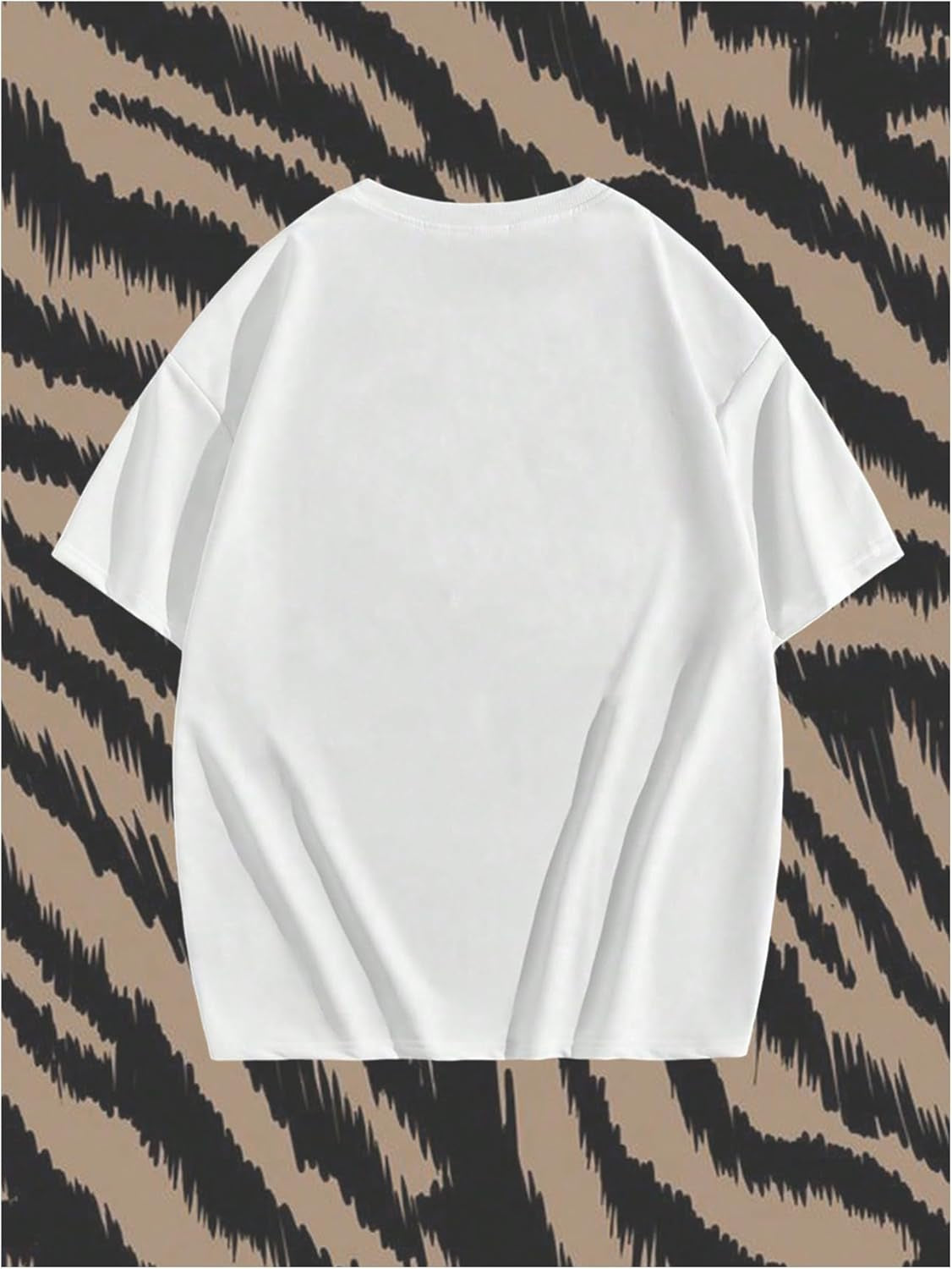 Men'S Lip Pattern Graphic Tees Loose Short Sleeve Crewneck T Shirts Streetwear Top