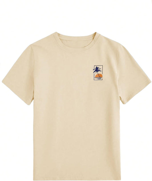 Mens Summer Graphic T Shirts Short Sleeve Casual Tees Top