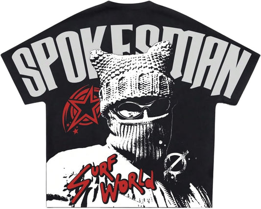 Men'S T-Shirt Y2K Graphic Tees Short Sleeve Punk Summer Loose Top Streetwear