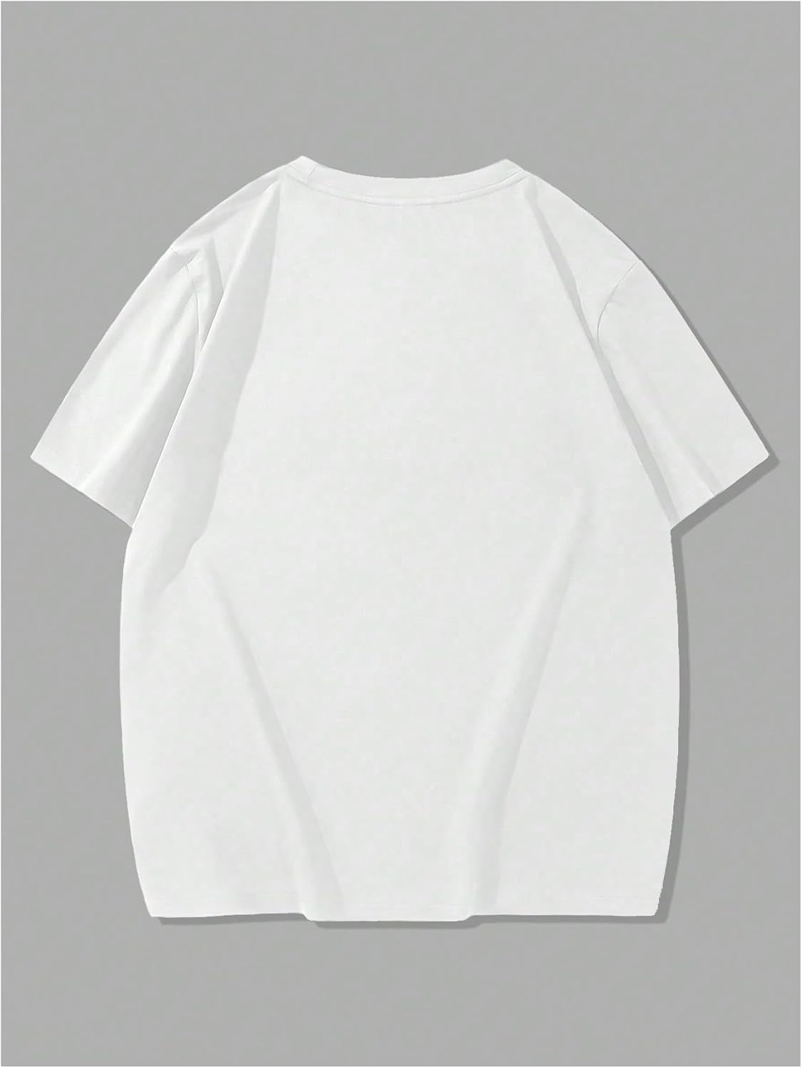 Men'S Oversized T Shirt Letter Graphic Short Sleeve Drop Shoulder Crewneck Tee Tops