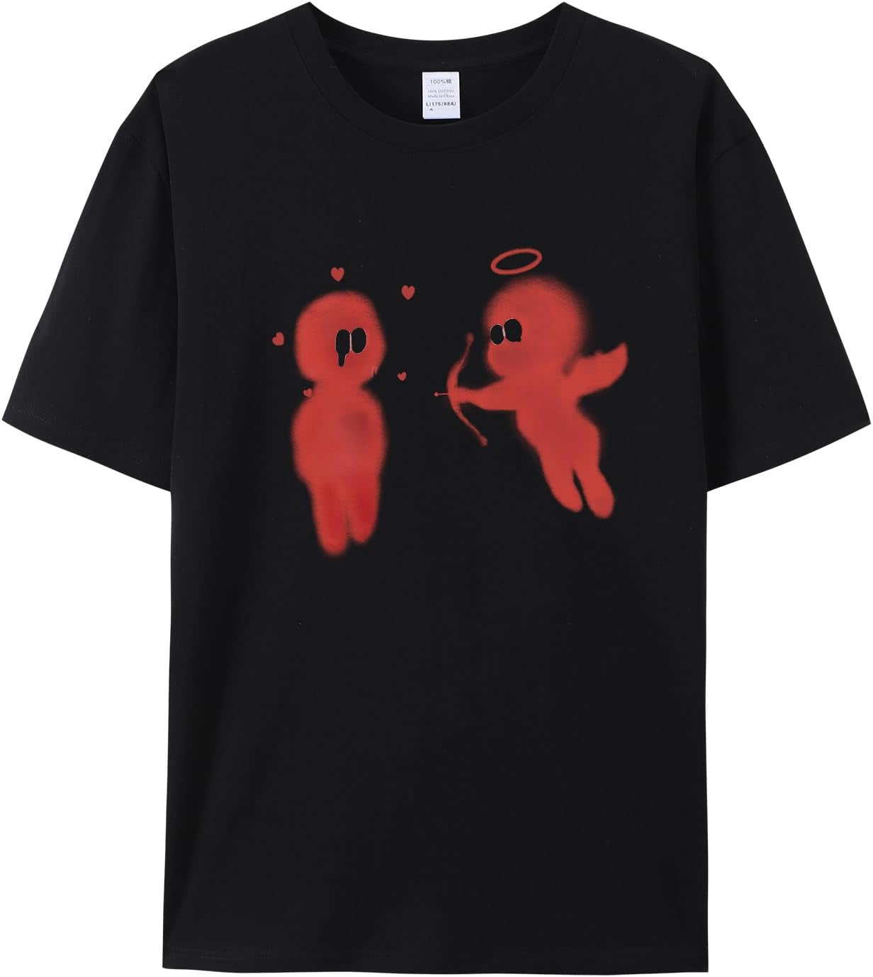 Mens Oversized Vintage Graphic T Shirt Cupid’S Love Arrow Baggy Shirts Streetwear Tshirt Retro Casual Tee Tops