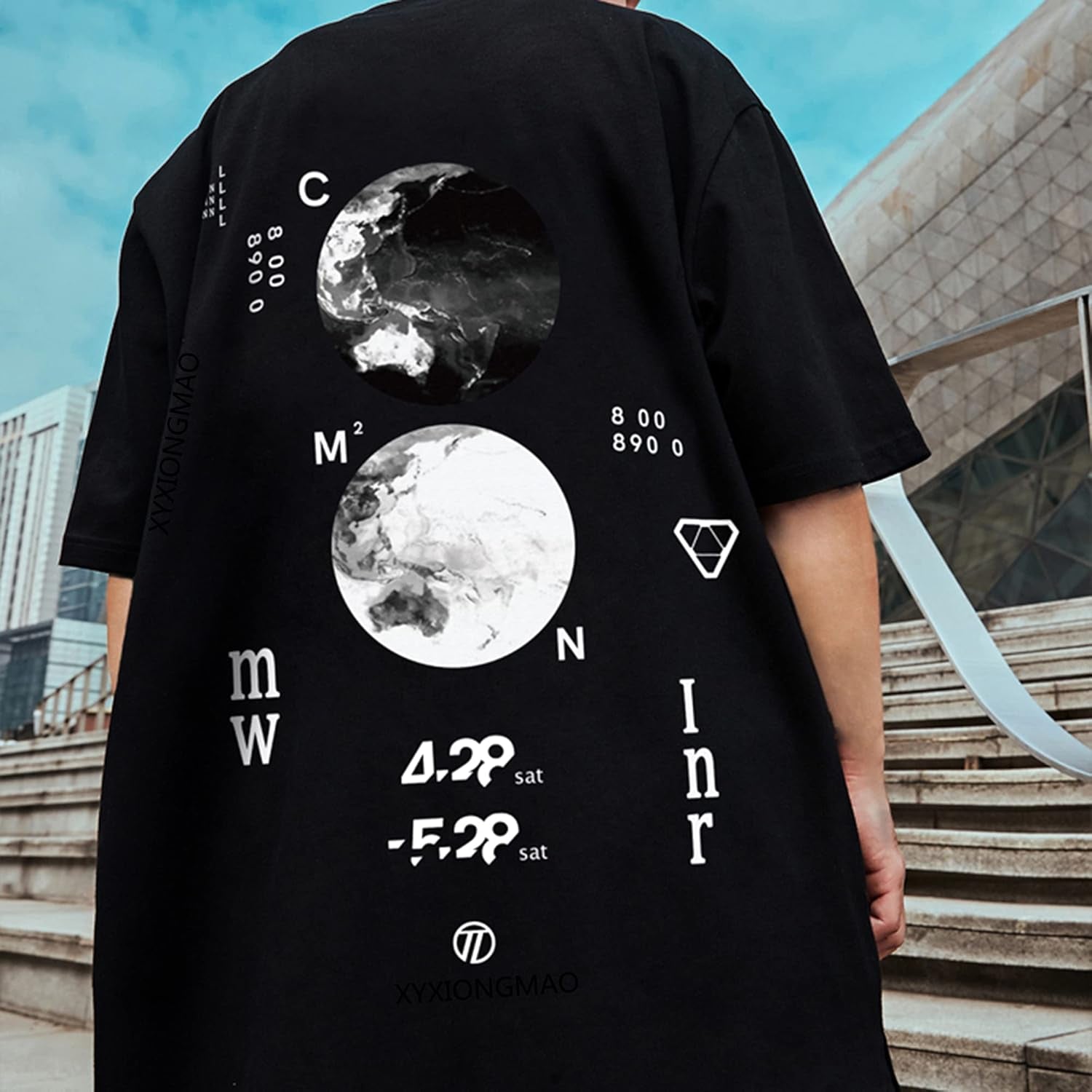 Casual Sports Short-Sleeved T-Shirt Loose Cotton Japanese Streetwear Hip Hop Unisex Graphic Tees Shirts for Men