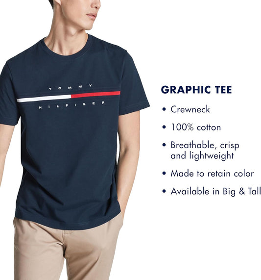 Men'S Short Sleeve Signature Stripe Graphic T-Shirt