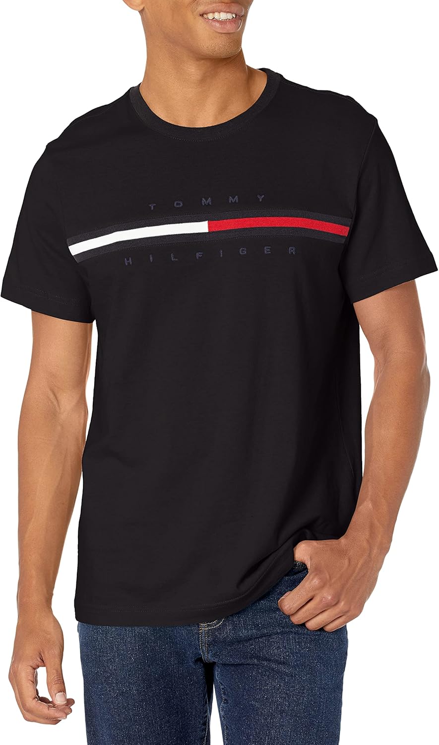 Men'S Short Sleeve Signature Stripe Graphic T-Shirt