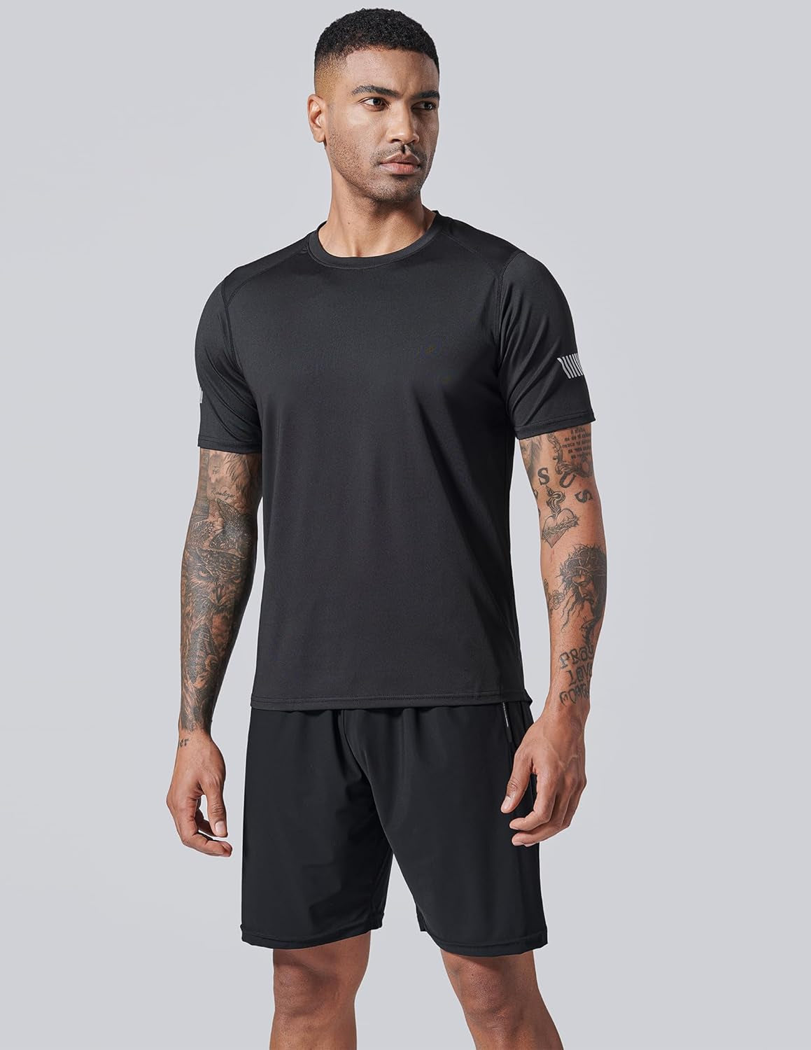 5 Pack Men’S Active Quick Dry Crew Neck T Shirts | Athletic Running Gym Workout Short Sleeve Tee Tops Bulk