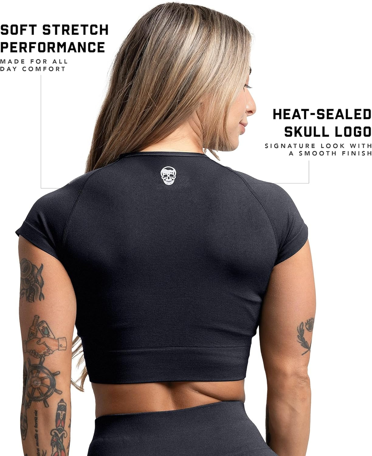 Women'S Cropped Workout Tee – Short Sleeve Athletic Crop Top for Gym, Yoga, Running & Fitness Training
