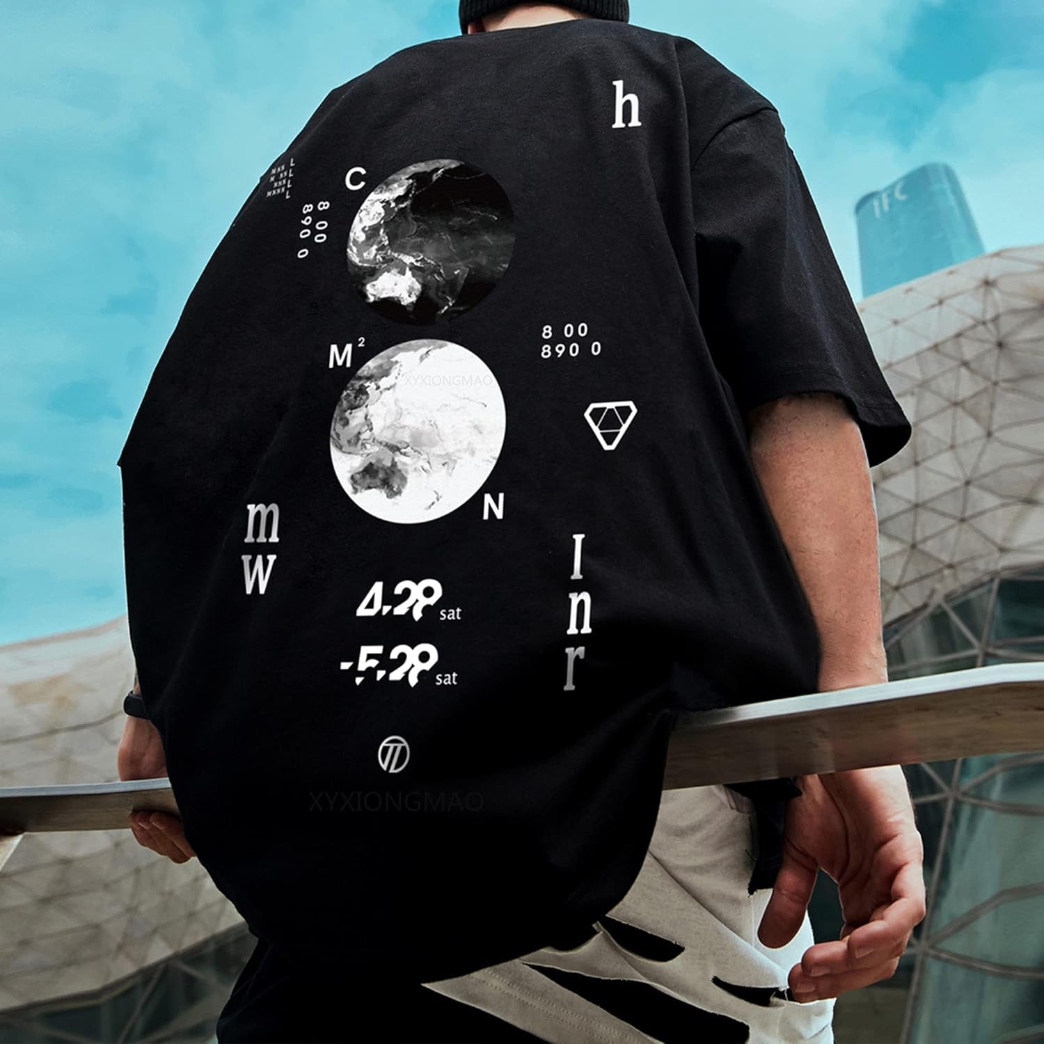 Casual Sports Short-Sleeved T-Shirt Loose Cotton Japanese Streetwear Hip Hop Unisex Graphic Tees Shirts for Men