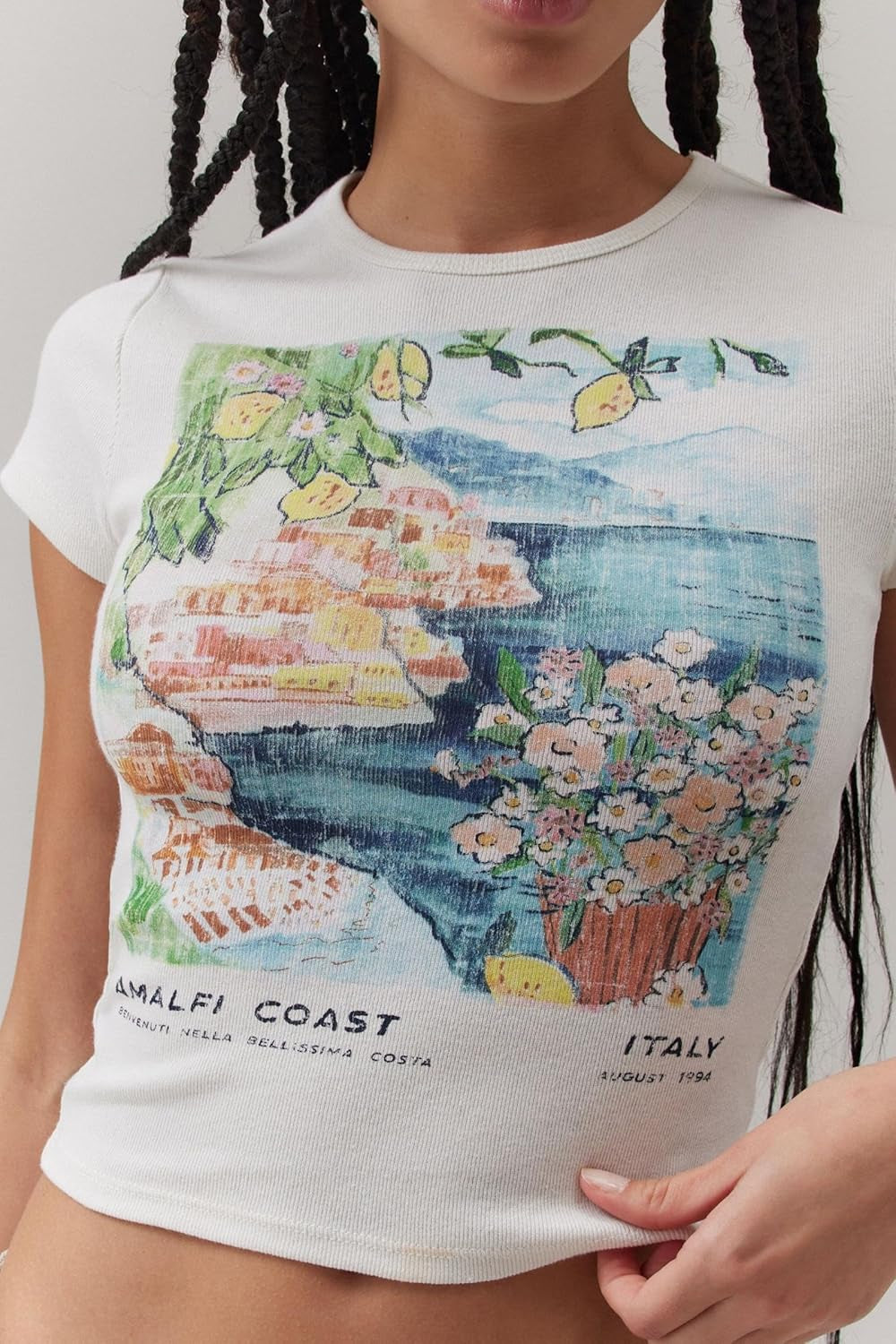 Y2K Baby Tees Short Sleeve Crop Tops Women Teen Girl Fruit Graphic Print Cropped T Shirts Aesthetic Vintage Clothes