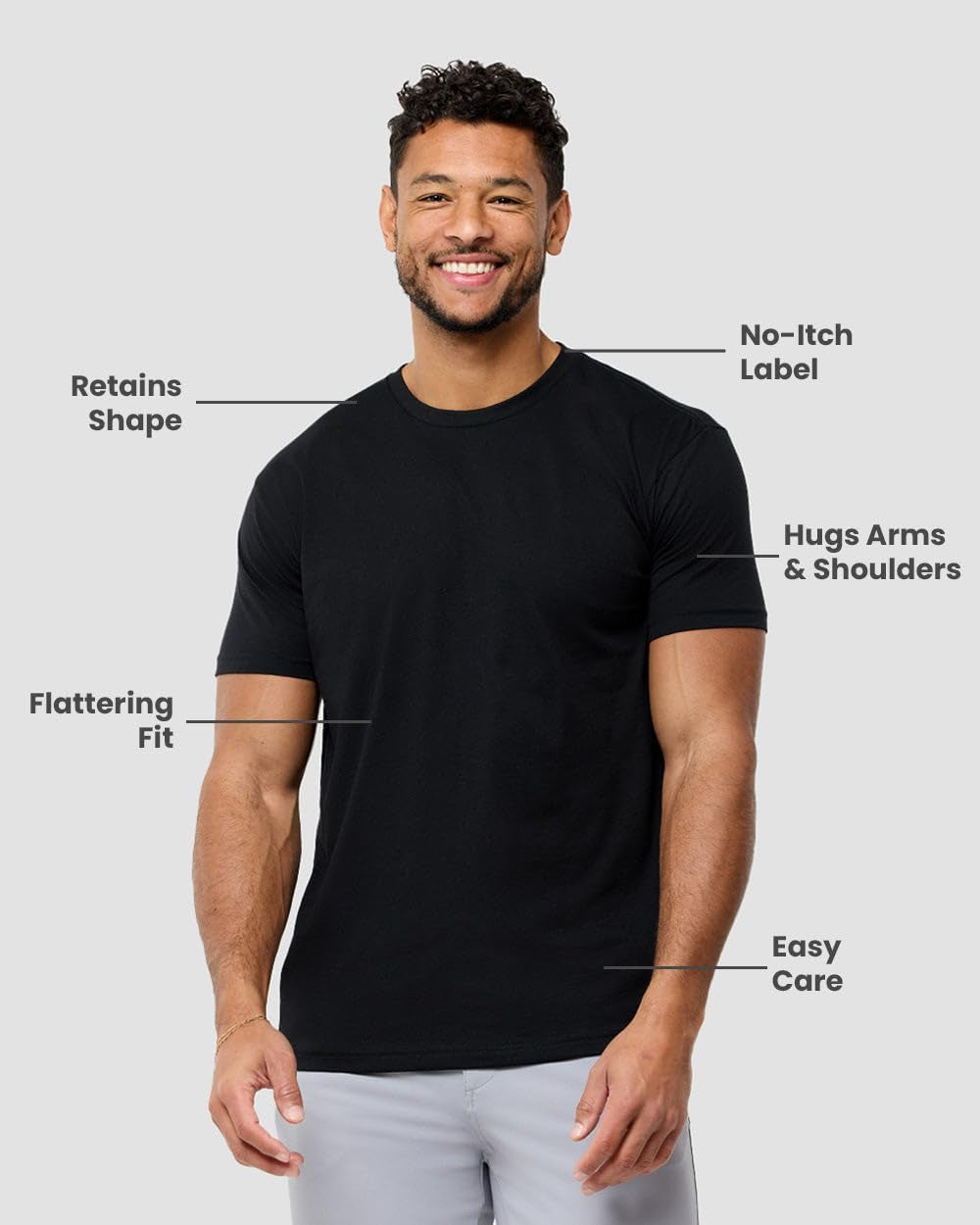 Mens T Shirt - Short Sleeve Crew Neck Soft Fitted Tees S - 4XL Fresh Classic Tshirts
