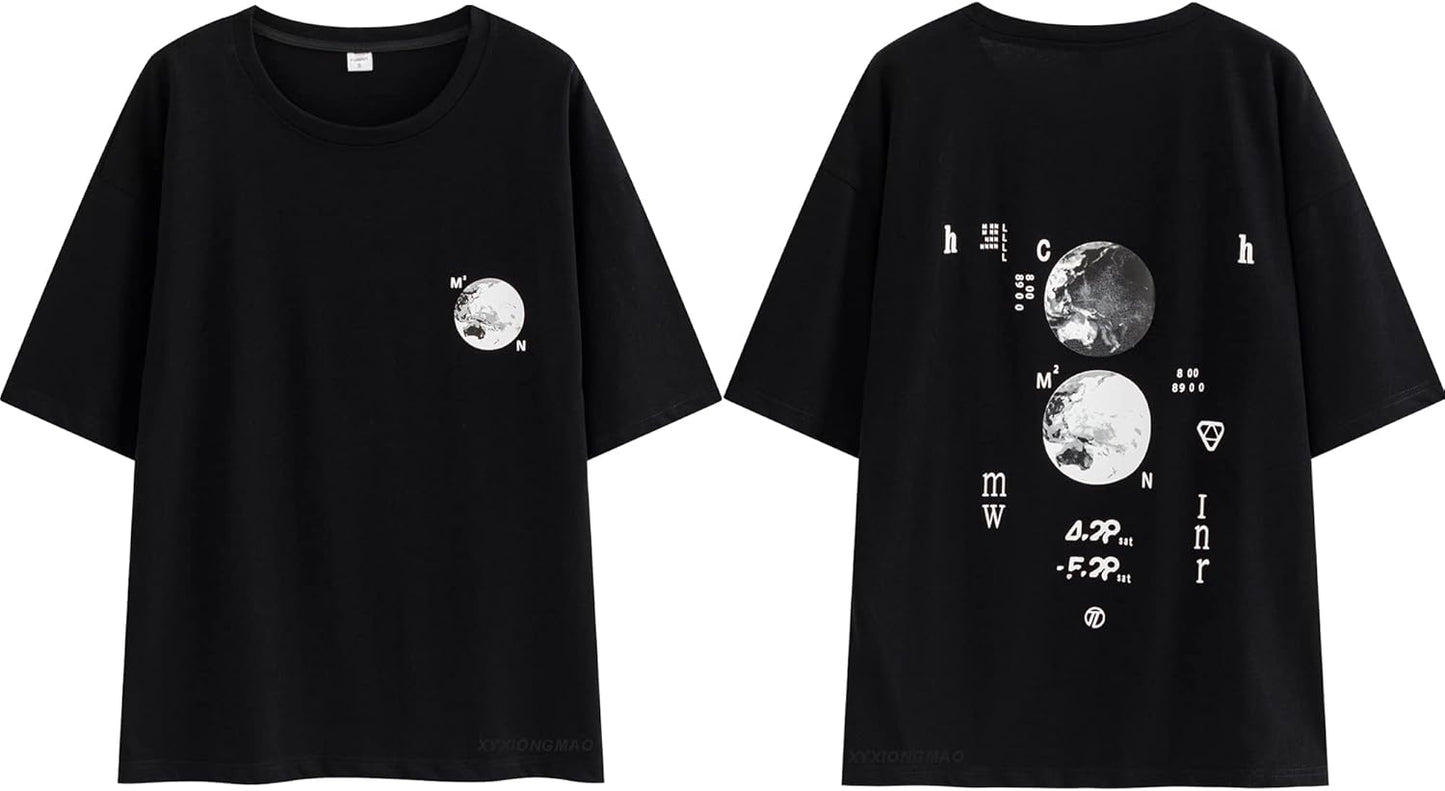 Casual Sports Short-Sleeved T-Shirt Loose Cotton Japanese Streetwear Hip Hop Unisex Graphic Tees Shirts for Men