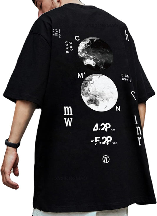 Casual Sports Short-Sleeved T-Shirt Loose Cotton Japanese Streetwear Hip Hop Unisex Graphic Tees Shirts for Men