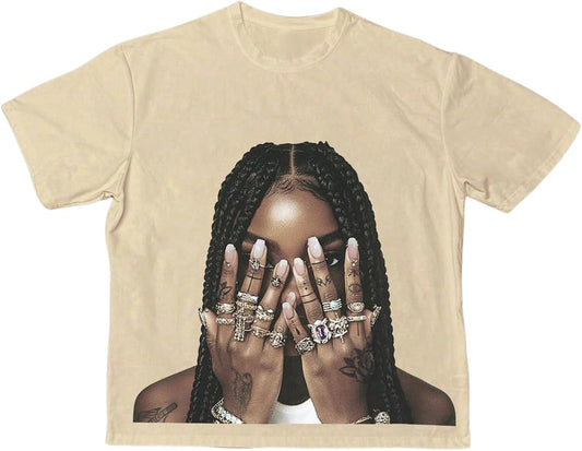 Men'S Graphic Tees Y2K Figure Print T Shirt Short Sleeve Vintage Streetwear Summer Tops